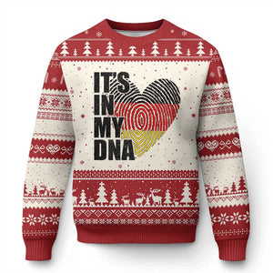 German Pride Ugly Christmas Sweater It Is In My DNA Patriotic Germany Flag TS11 Beige Red Print Your Wear
