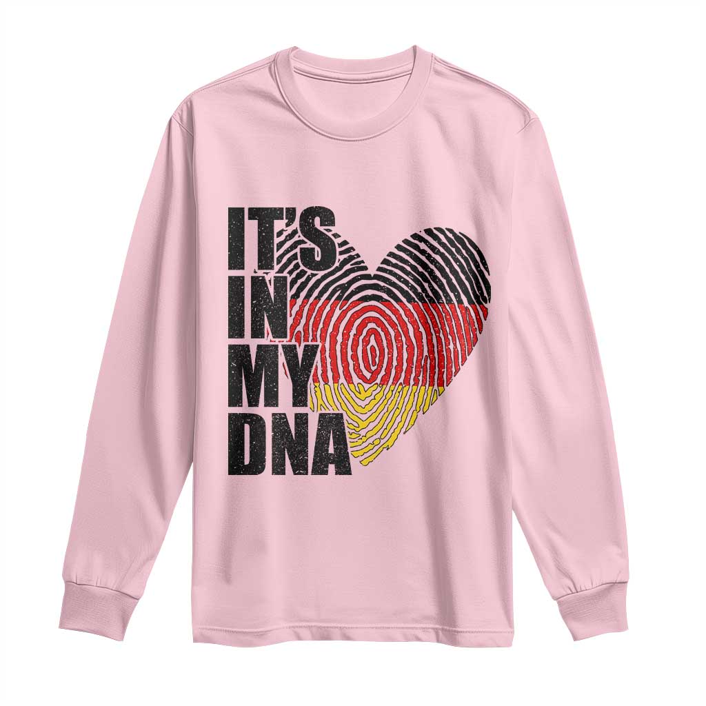 German Pride Long Sleeve Shirt It Is In My DNA Patriotic Germany Flag TS11 Light Pink Print Your Wear