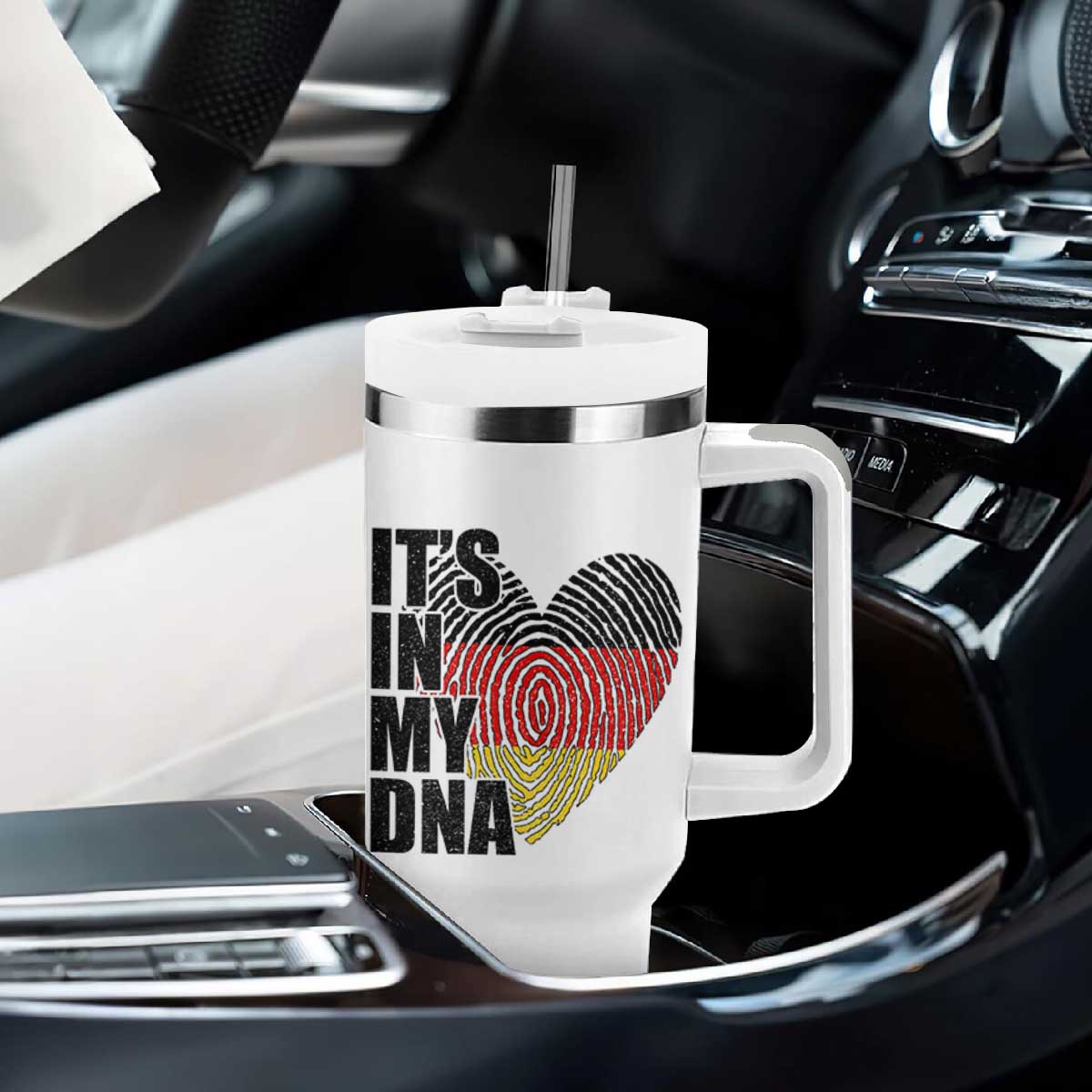 German Pride Tumbler With Handle It Is In My DNA Patriotic Germany Flag TS11 Print Your Wear
