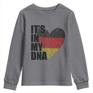 German Pride Youth Sweatshirt It Is In My DNA Patriotic Germany Flag TS11 Charcoal Print Your Wear