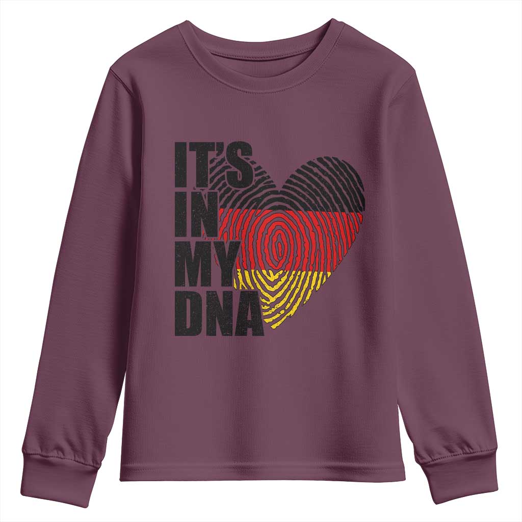 German Pride Youth Sweatshirt It Is In My DNA Patriotic Germany Flag TS11 Maroon Print Your Wear