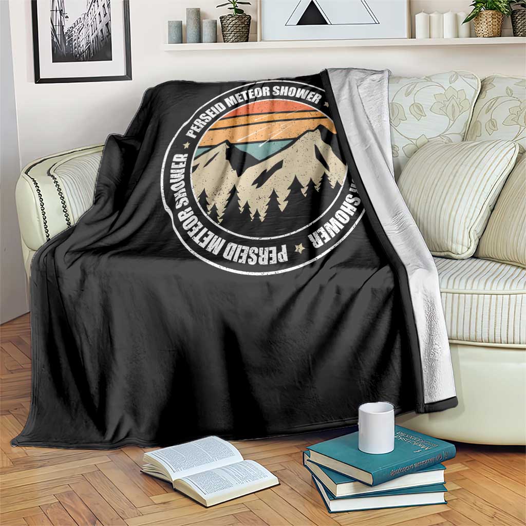 Perseid Meteor Shower Throw Blanket Shooting Stars Astronomy Vintage Retro Mountain TS11 Print Your Wear