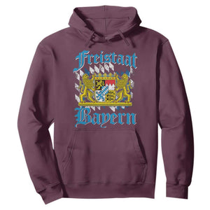 Freistaat Bayern Hoodie Bavaria German Munich Oktoberfest TS11 Maroon Print Your Wear