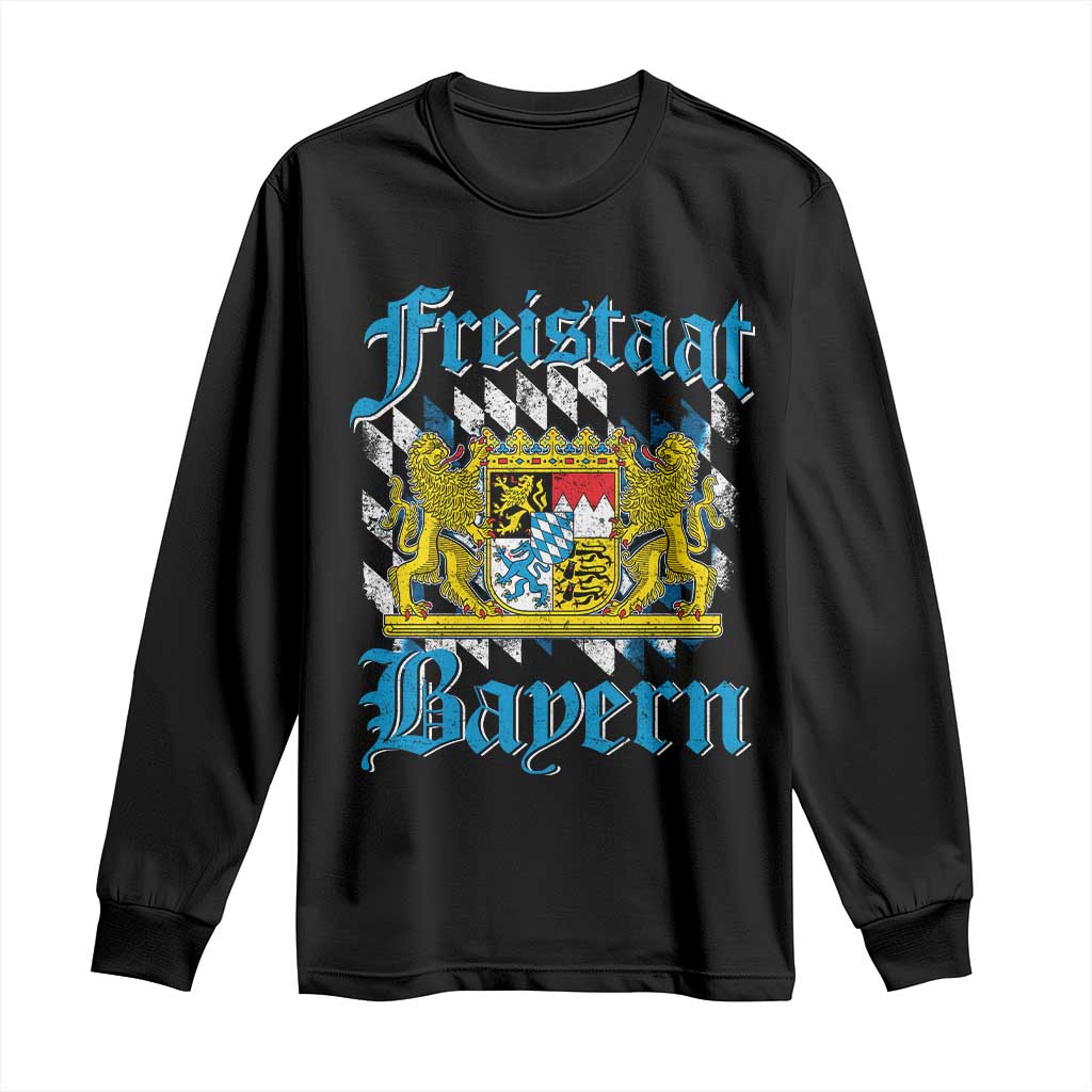 Freistaat Bayern Long Sleeve Shirt Bavaria German Munich Oktoberfest TS11 Black Print Your Wear
