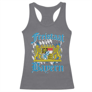 Freistaat Bayern Racerback Tank Top Bavaria German Munich Oktoberfest TS11 Charcoal Print Your Wear