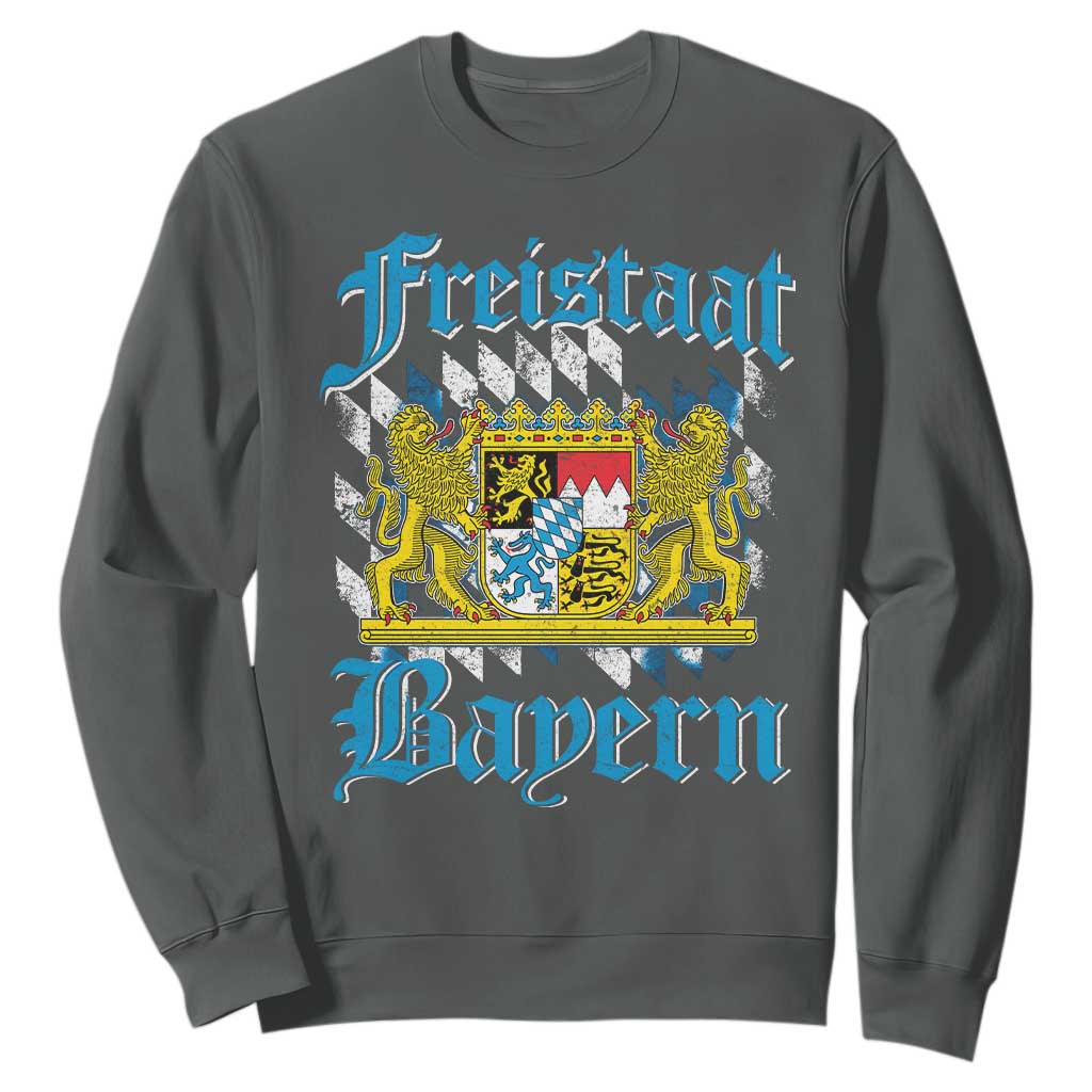 Freistaat Bayern Sweatshirt Bavaria German Munich Oktoberfest TS11 Dark Heather Print Your Wear