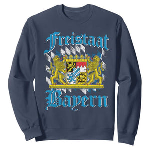 Freistaat Bayern Sweatshirt Bavaria German Munich Oktoberfest TS11 Navy Print Your Wear