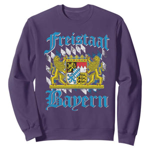 Freistaat Bayern Sweatshirt Bavaria German Munich Oktoberfest TS11 Purple Print Your Wear