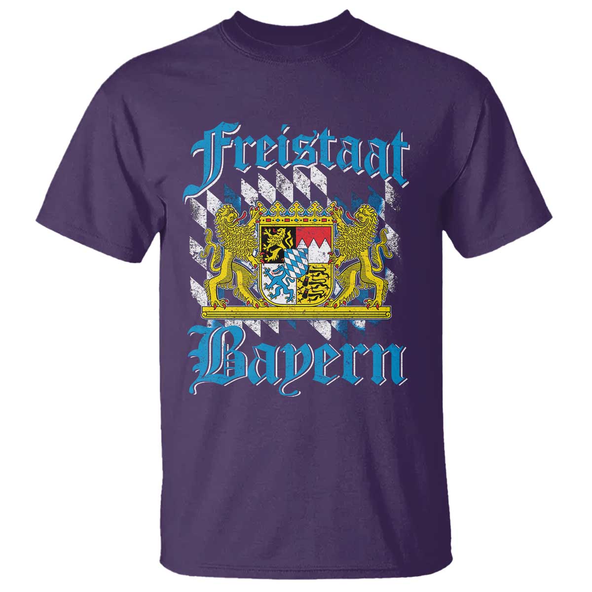 Freistaat Bayern T Shirt Bavaria German Munich Oktoberfest TS11 Purple Print Your Wear