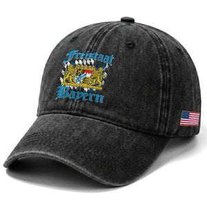 Freistaat Bayern Washed Cotton Baseball Cap - Bavaria German Munich Oktoberfest TS11 Print Your Wear
