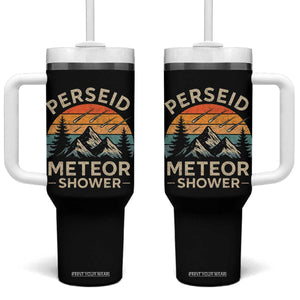 Perseid Meteor Shower Tumbler With Handle Shooting Stars Astronomy Vintage Mountain TS11 One Size: 40 oz Black Print Your Wear