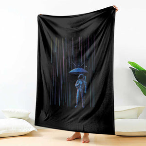 Perseid Meteor Shower Raining Astronaut With Umbrella Throw Blanket TS11 Print Your Wear