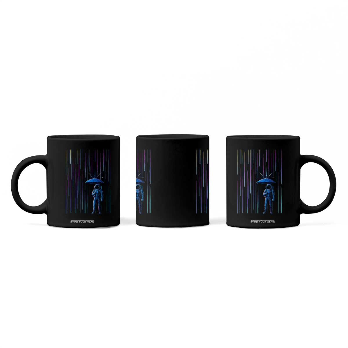 Perseid Meteor Shower Raining Astronaut With Umbrella Coffee Mug TS11 Print Your Wear