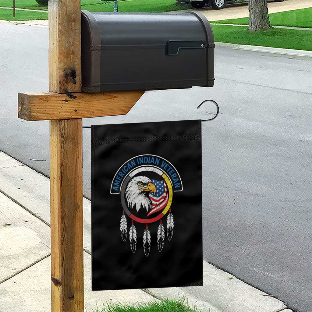 American Indian Veteran Garden Flag Native American Veteran Eagle Dreamcatcher TS11 Print Your Wear