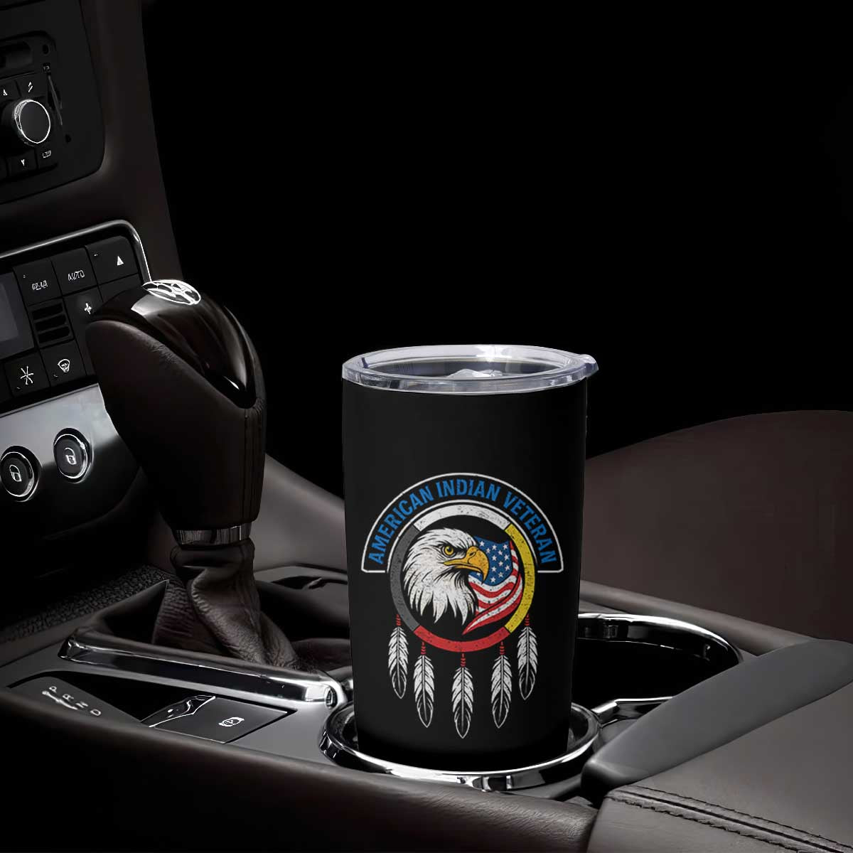 American Indian Veteran Tumbler Cup Native American Veteran Eagle Dreamcatcher TS11 Print Your Wear