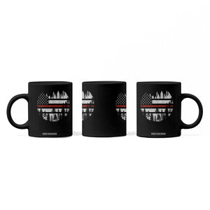 Wildland Firefighter Forest Red Line American Flag Coffee Mug TS11 Print Your Wear