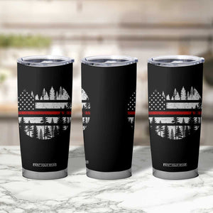 Wildland Firefighter Forest Red Line American Flag Tumbler Cup TS11 Print Your Wear