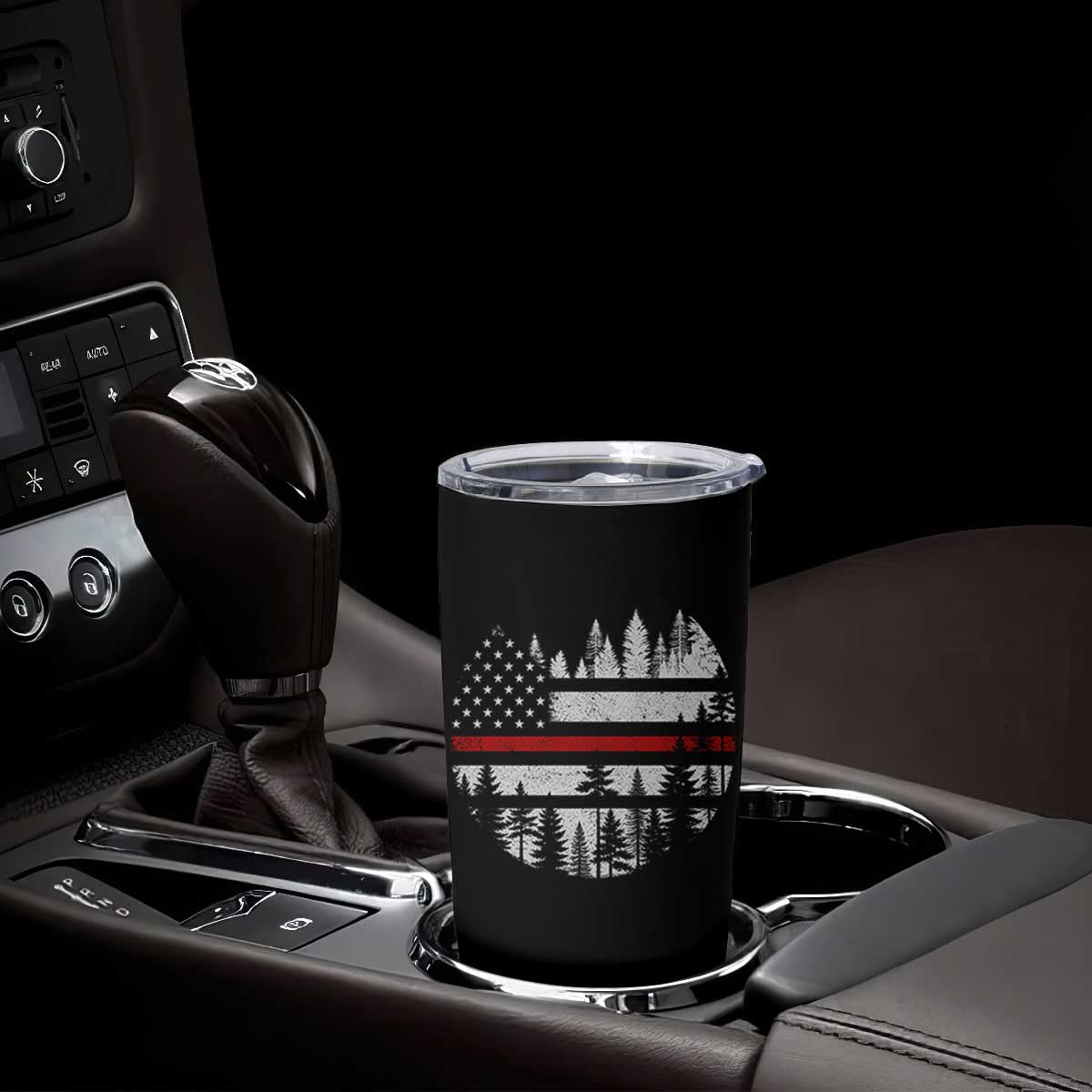 Wildland Firefighter Forest Red Line American Flag Tumbler Cup TS11 Print Your Wear