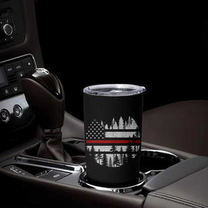 Wildland Firefighter Forest Red Line American Flag Tumbler Cup TS11 Print Your Wear