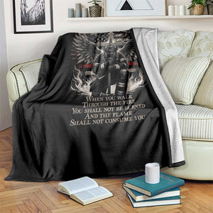 Christian Firefighter Throw Blanket When You Walk Through The Fire You Shall Not Be Burned American Flag TS11 Print Your Wear