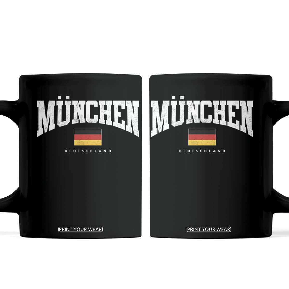 Munchen Deutschland Germany Coffee Mug Vintage Athletic Sports Design TS11 Black Print Your Wear