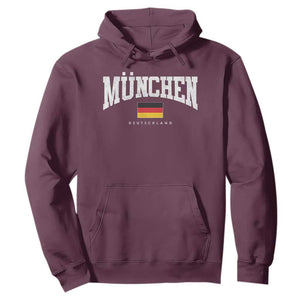 Munchen Deutschland Germany Hoodie Vintage Athletic Sports Design TS11 Maroon Print Your Wear