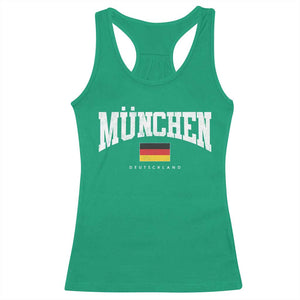 Munchen Deutschland Germany Racerback Tank Top Vintage Athletic Sports Design TS11 Irish Green Print Your Wear