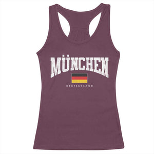 Munchen Deutschland Germany Racerback Tank Top Vintage Athletic Sports Design TS11 Maroon Print Your Wear