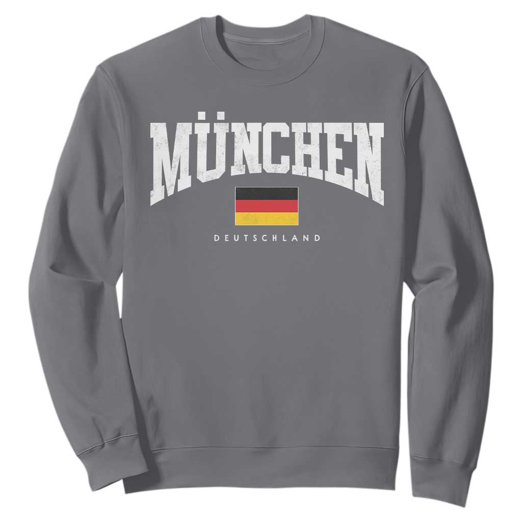 Munchen Deutschland Germany Sweatshirt Vintage Athletic Sports Design TS11 Charcoal Print Your Wear