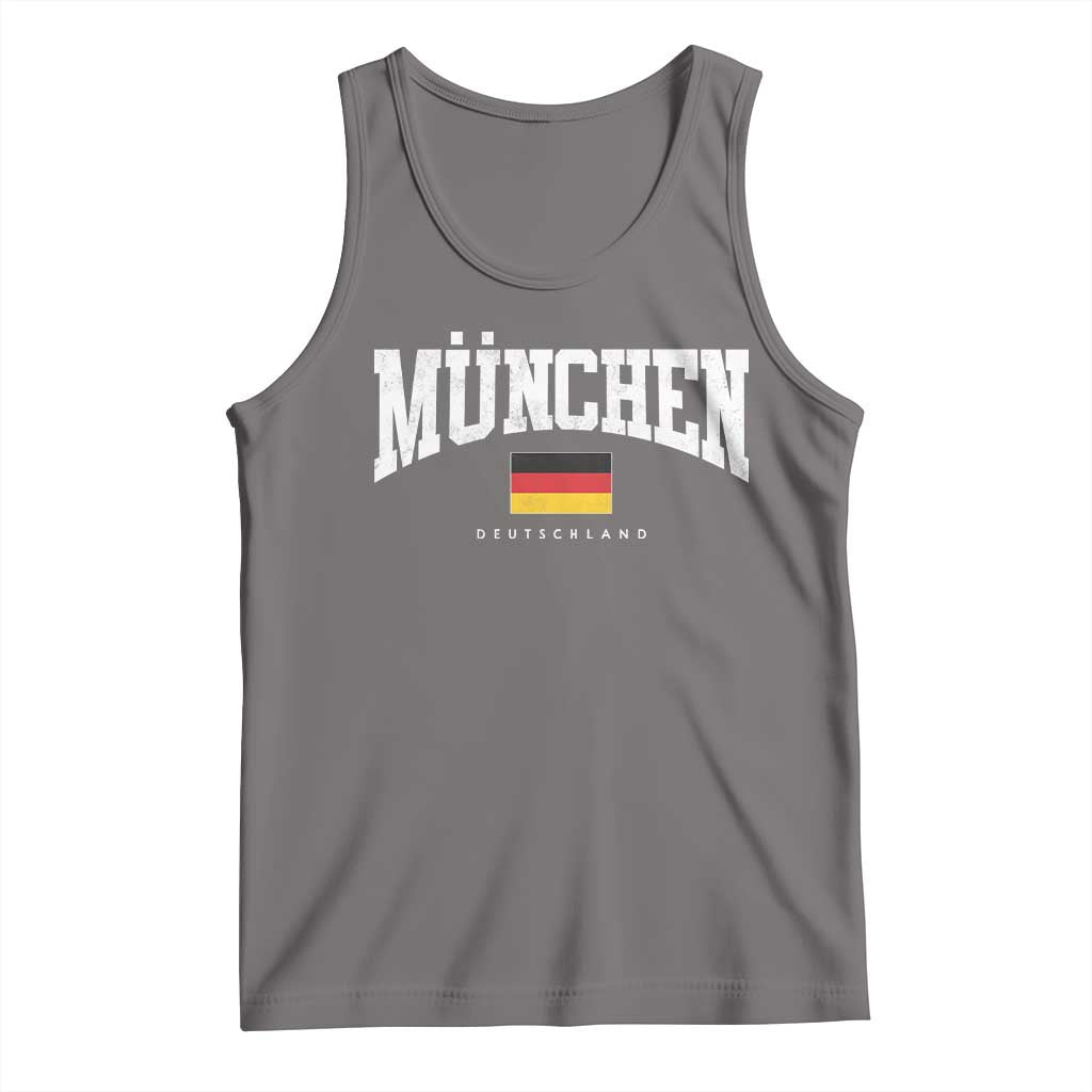 Munchen Deutschland Germany Tank Top Vintage Athletic Sports Design TS11 Deep Heather Print Your Wear