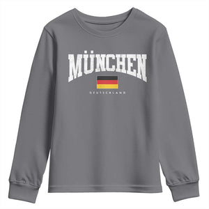 Munchen Deutschland Germany Youth Sweatshirt Vintage Athletic Sports Design TS11 Charcoal Print Your Wear