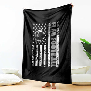 Distressed US Flag Football Lover Throw Blanket Game Day for Sports Fan
