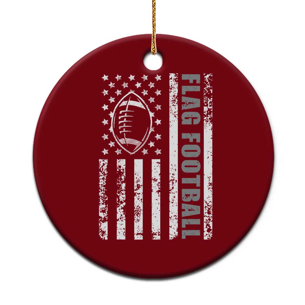 Distressed US Flag Football Lover Ceramic Ornament Game Day for Sports Fan