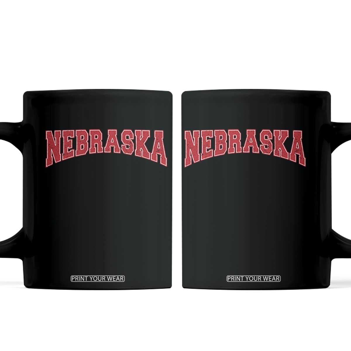 Nebraska Sports Throwback Design Jersey Style Coffee Mug