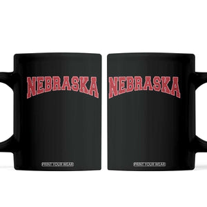 Nebraska Sports Throwback Design Jersey Style Coffee Mug