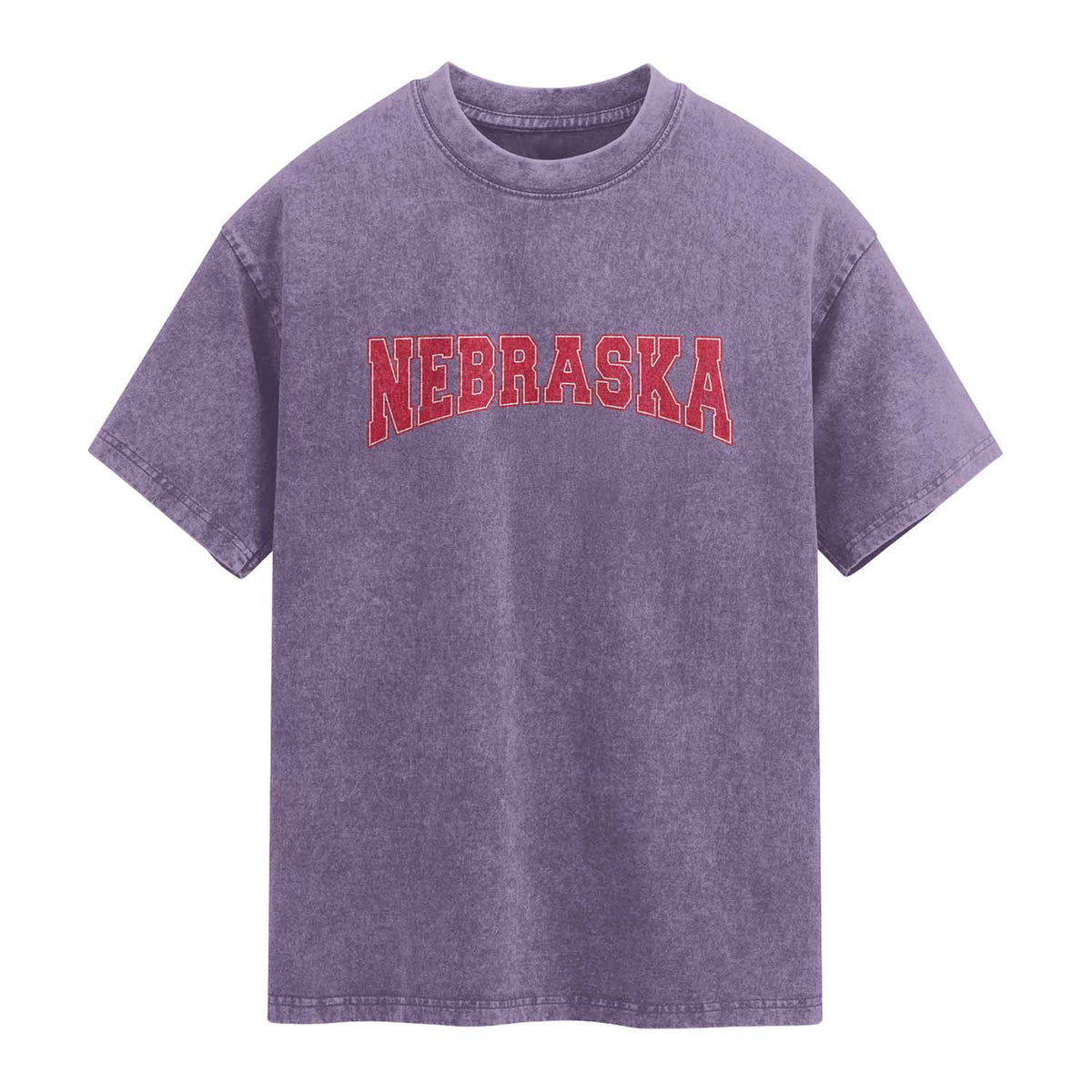 Nebraska Sports Throwback Design Jersey Style Washed Cotton T-Shirt