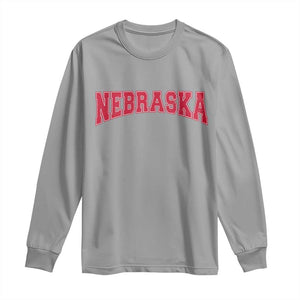 Nebraska Sports Throwback Design Jersey Style Long Sleeve Shirt
