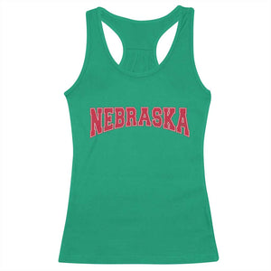Nebraska Sports Throwback Design Jersey Style Racerback Tank Top