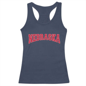 Nebraska Sports Throwback Design Jersey Style Racerback Tank Top