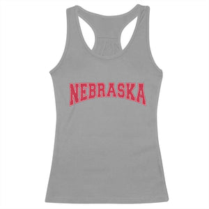 Nebraska Sports Throwback Design Jersey Style Racerback Tank Top