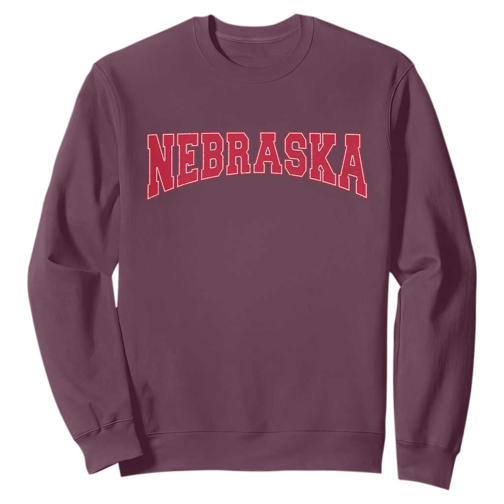 Nebraska Sports Throwback Design Jersey Style Sweatshirt