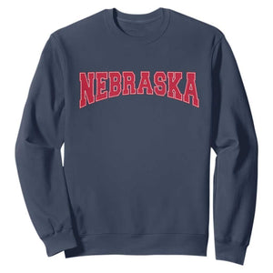Nebraska Sports Throwback Design Jersey Style Sweatshirt