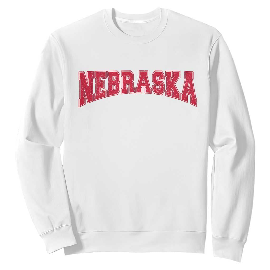 Nebraska Sports Throwback Design Jersey Style Sweatshirt
