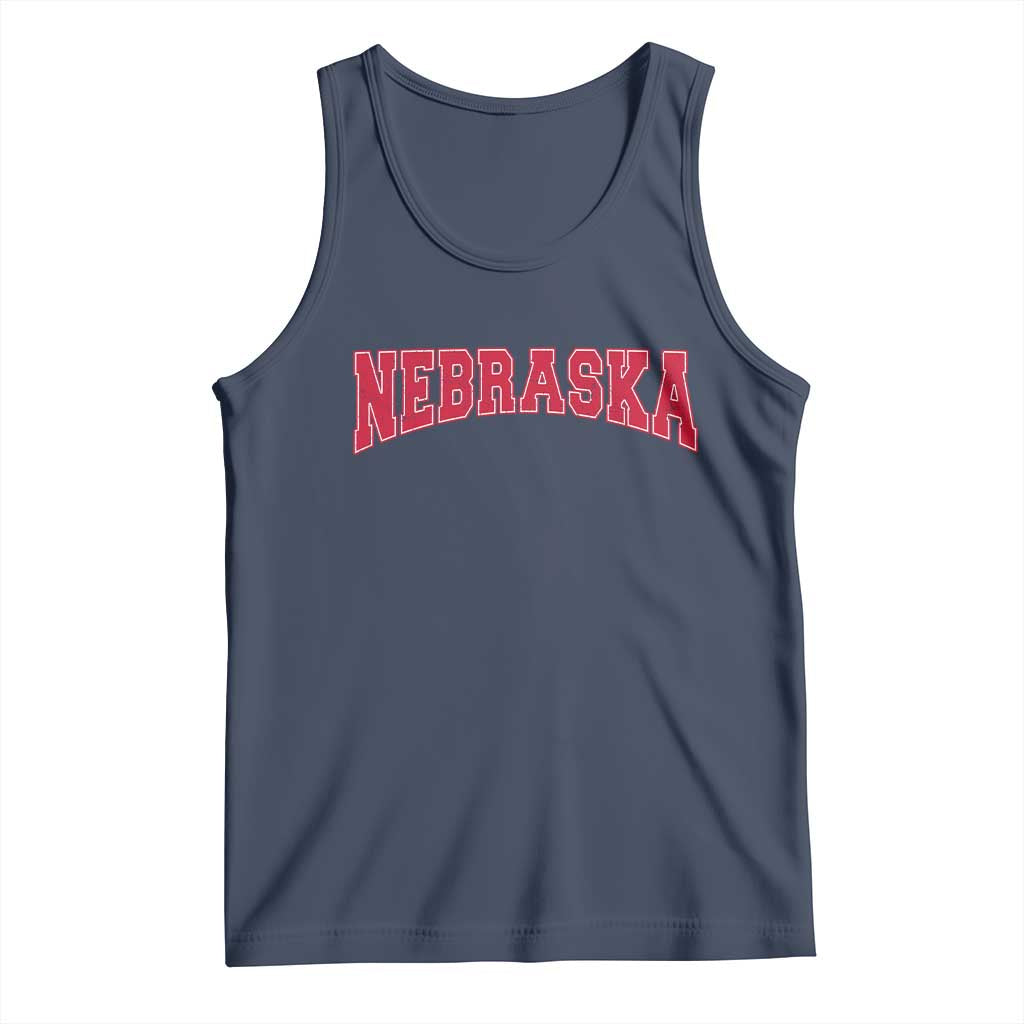 Nebraska Sports Throwback Design Jersey Style Tank Top