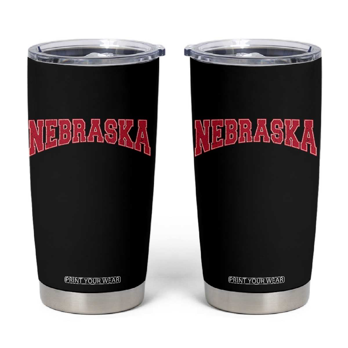 Nebraska Sports Throwback Design Jersey Style Tumbler Cup