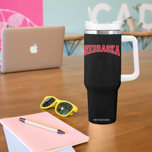 Nebraska Sports Throwback Design Jersey Style Tumbler With Handle