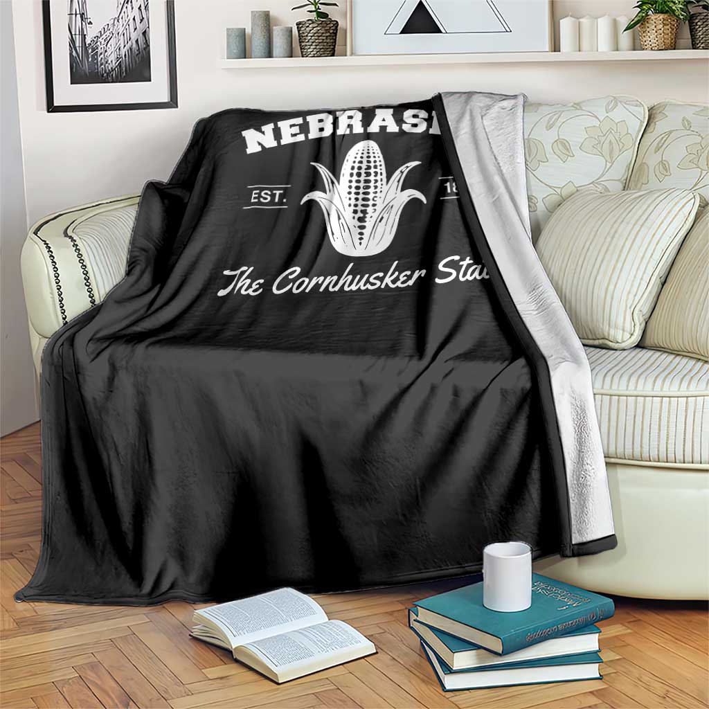 Nebraska The Cornhusker State Est 1867 Throw Blanket