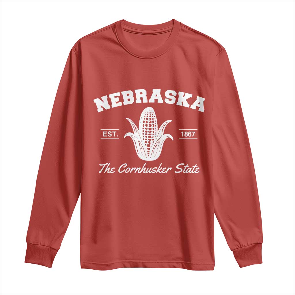 Nebraska The Cornhusker State Est 1867 Long Sleeve Shirt