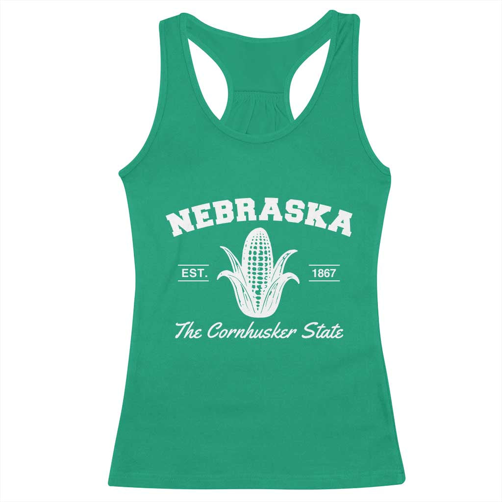 Nebraska The Cornhusker State Est 1867 Racerback Tank Top