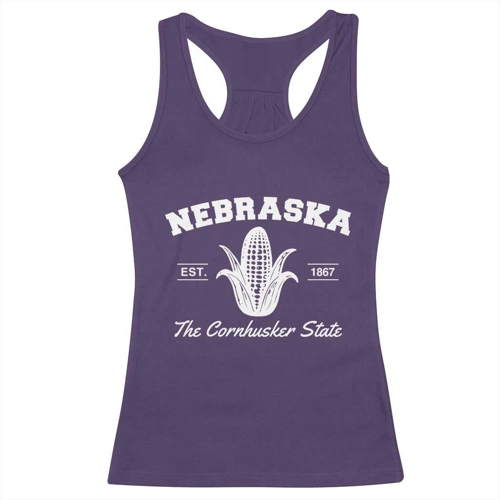 Nebraska The Cornhusker State Est 1867 Racerback Tank Top